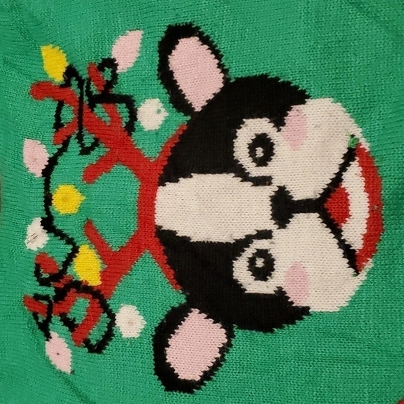 Kids Ugly Christmas Sweater w/ Dog - Picture 3 of 7